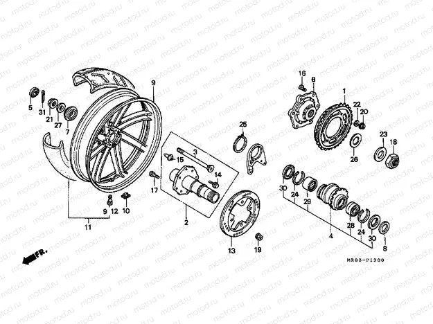 F-13 REAR WHEEL