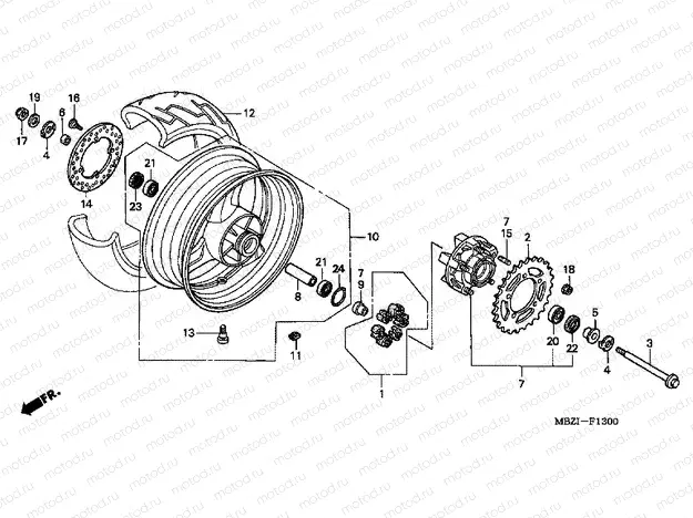 F-13 REAR WHEEL