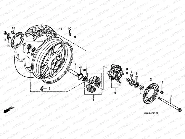 F-13 REAR WHEEL