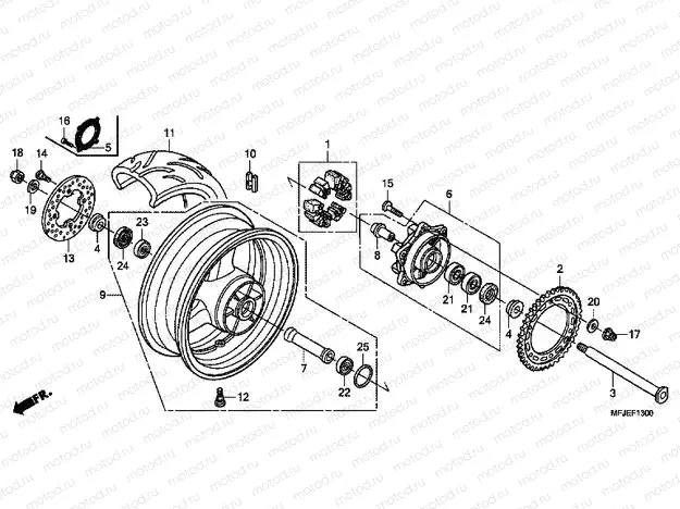 F-13 REAR WHEEL