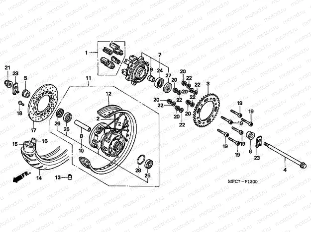 F-13 REAR WHEEL