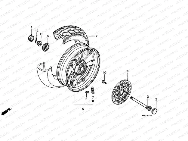 F-13 REAR WHEEL