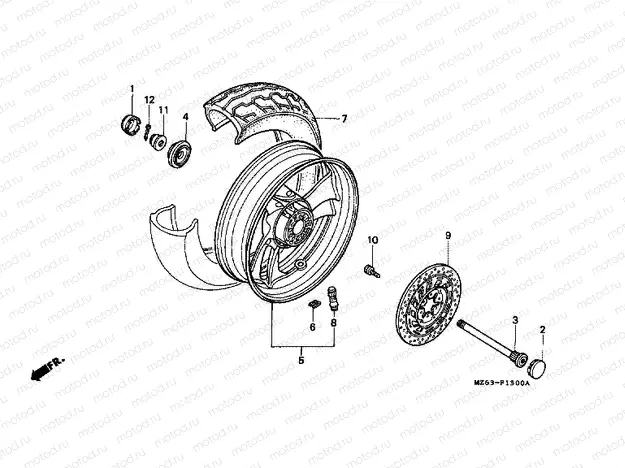 F-13 REAR WHEEL