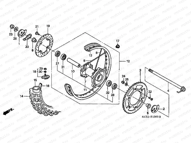 F-13 REAR WHEEL