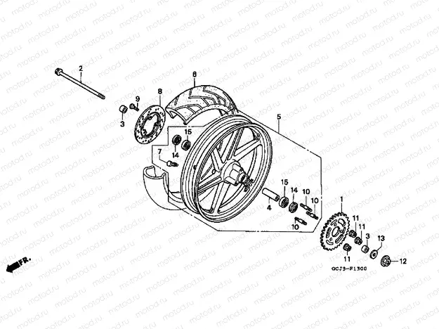 F-13 REAR WHEEL