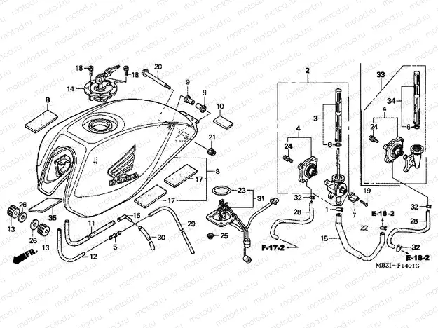 F-14-1 FUEL TANK (CB600F3 / 4/5/6)