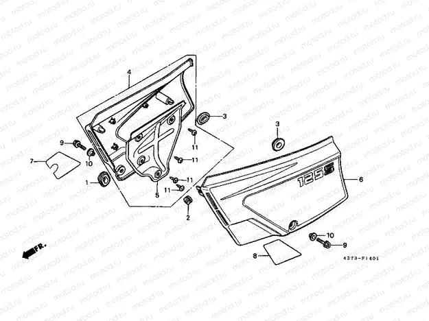 F-14-1 SIDE COVER (XL125SD / F / H / L)