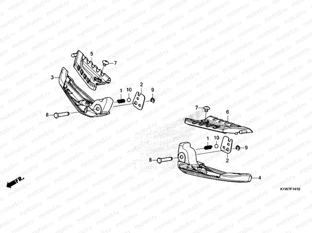 F-14-10 PILLION STEP