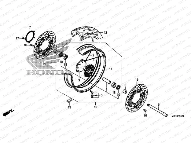 F-14-20 FRONT WHEEL