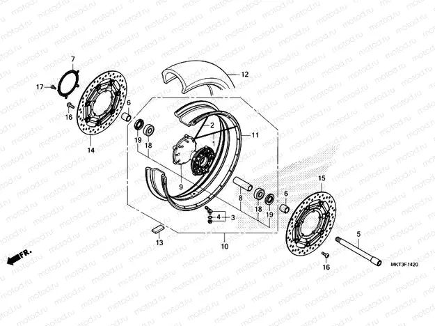 F-14-20 FRONT WHEEL