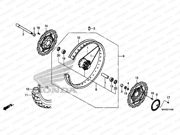 F-14-20 FRONT WHEEL