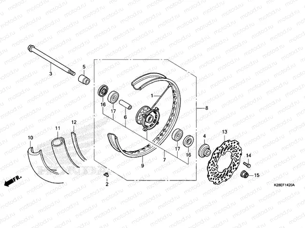 F-14-20 FRONT WHEEL