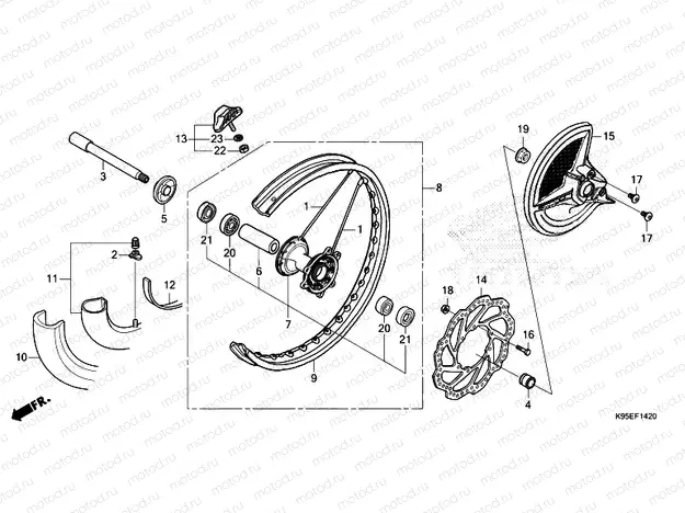 F-14-20 FRONT WHEEL