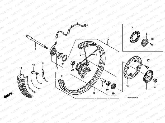 F-14-20 FRONT WHEEL