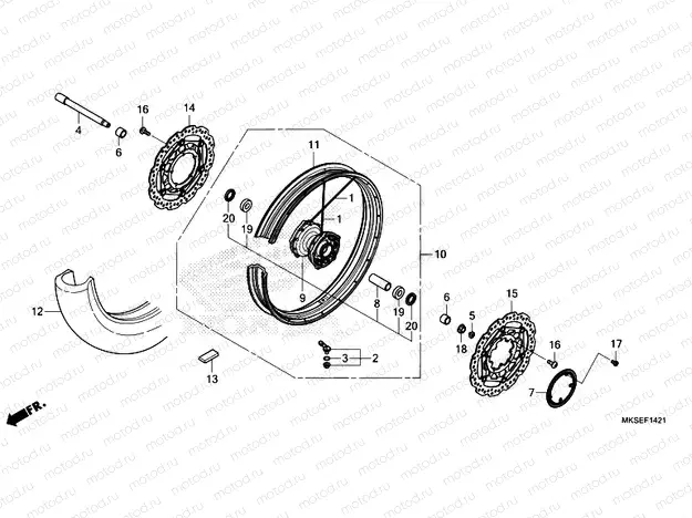 F-14-21 FRONT WHEEL