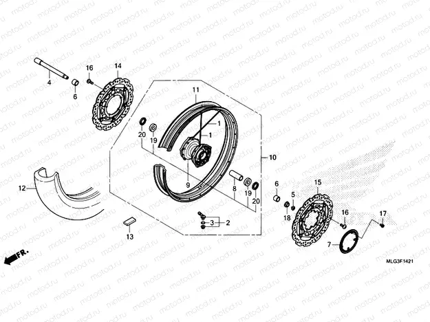 F-14-21 FRONT WHEEL