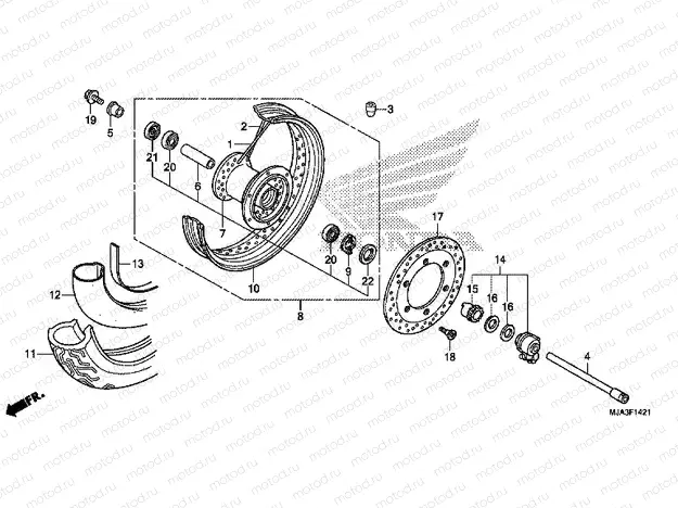 F-14-21 FRONT WHEEL (VT750S)