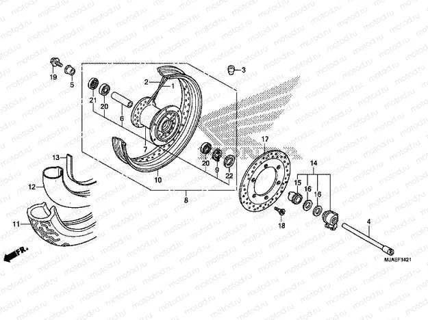 F-14-21 FRONT WHEEL (VT750S)