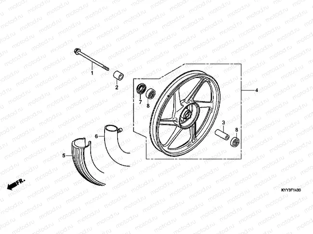 F-14-30 FRONT WHEEL (MOLDED)