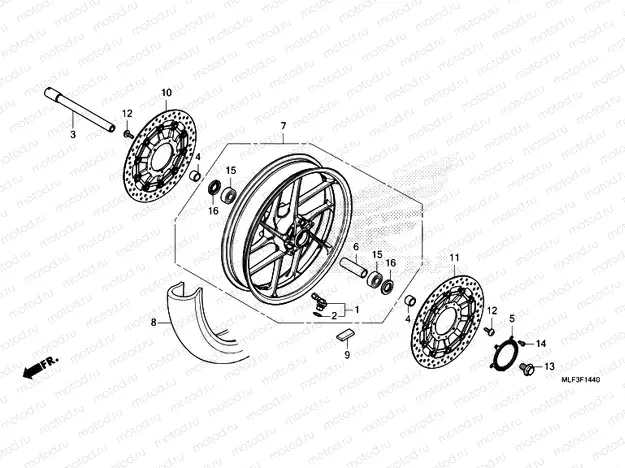 F-14-40 FRONT WHEEL