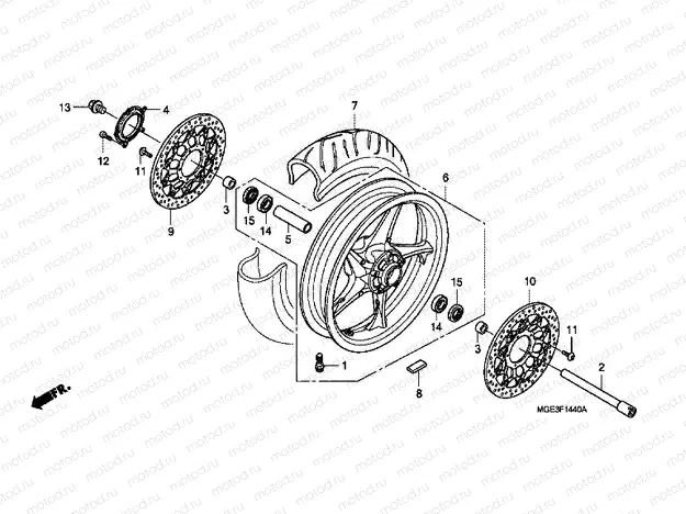 F-14-40 FRONT WHEEL