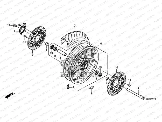 F-14-40 FRONT WHEEL