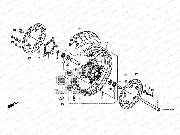 F-14-40 FRONT WHEEL