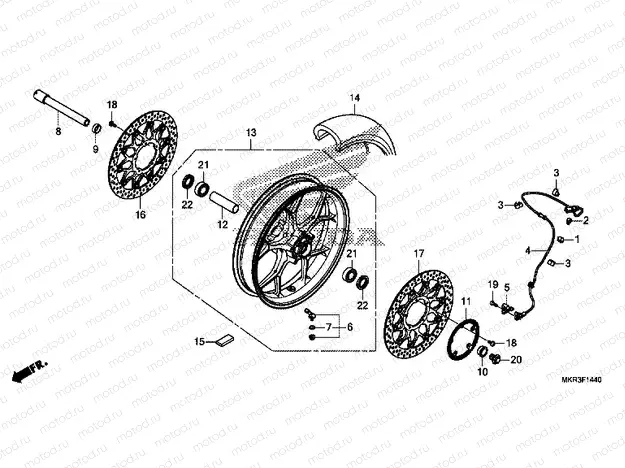 F-14-40 FRONT WHEEL