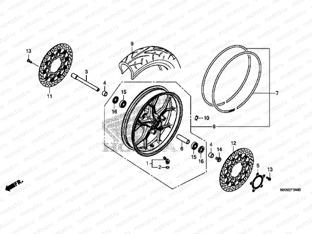 F-14-40 FRONT WHEEL