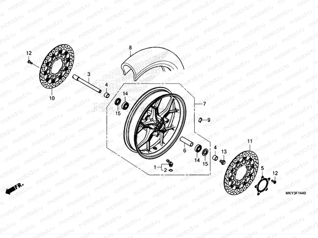 F-14-40 FRONT WHEEL