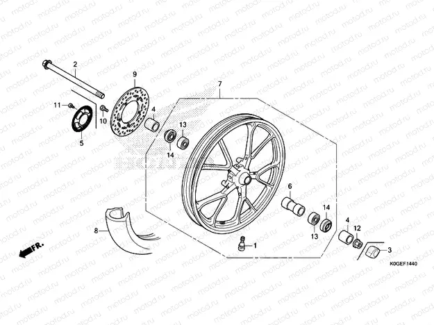 F-14-40 FRONT WHEEL