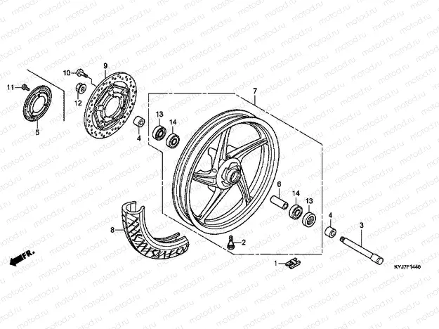 F-14-40 FRONT WHEEL