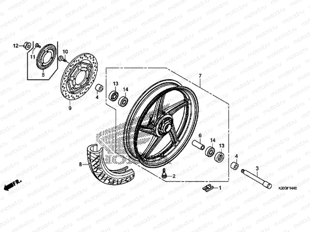 F-14-40 FRONT WHEEL