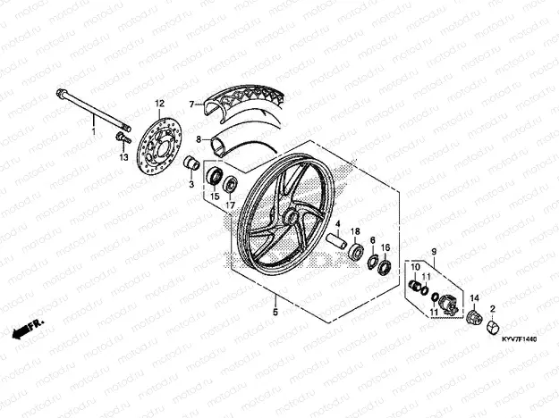 F-14-40 FRONT WHEEL (NF1003WH)