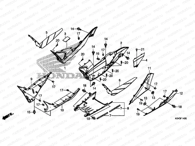 F-14 FLOOR FOOTREST