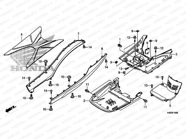 F-14 FLOOR FOOTREST