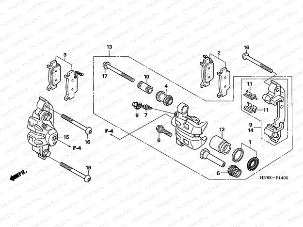 F-14 FRONT BRAKE CALIPER