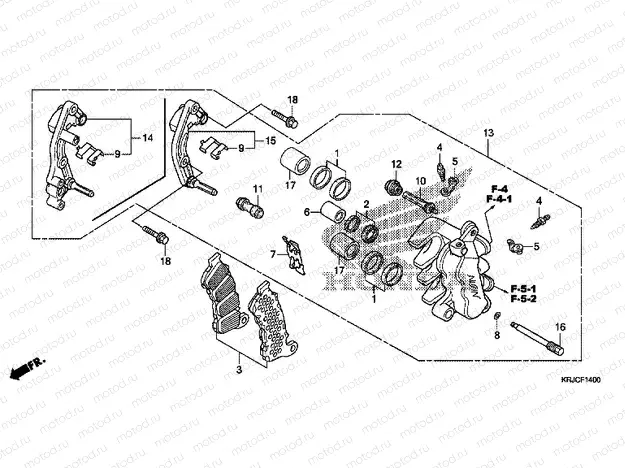 F-14 FRONT BRAKE CALIPER