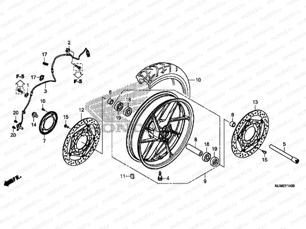 F-14 FRONT WHEEL