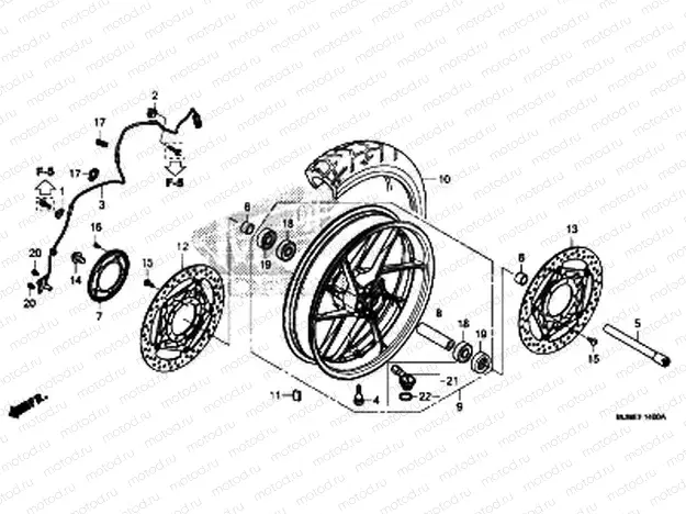 F-14 FRONT WHEEL