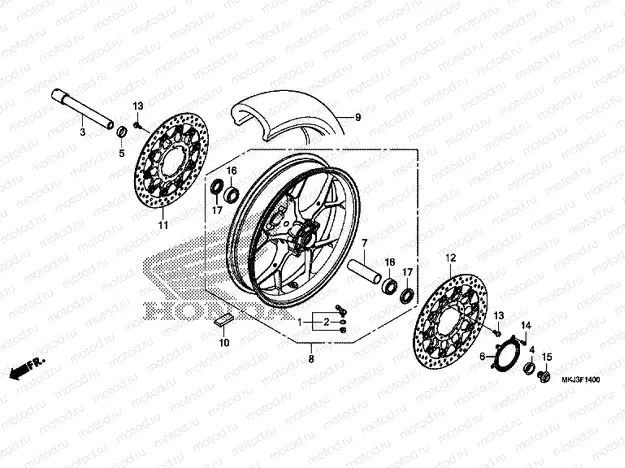 F-14 FRONT WHEEL