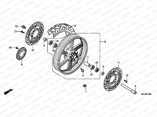 F-14 FRONT WHEEL