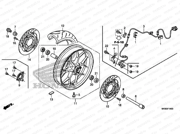 F-14 FRONT WHEEL