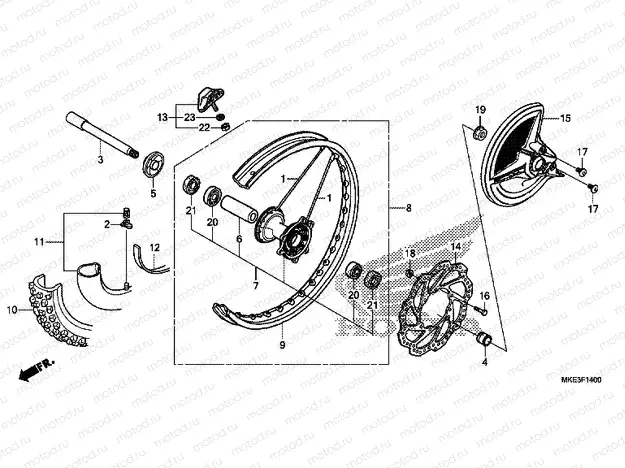 F-14 FRONT WHEEL