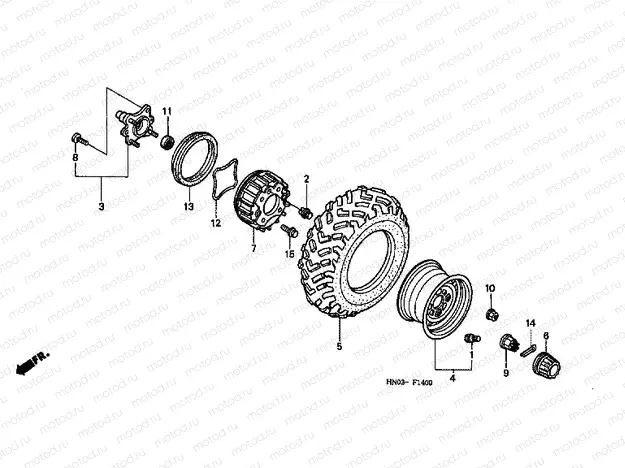 F-14 FRONT WHEEL