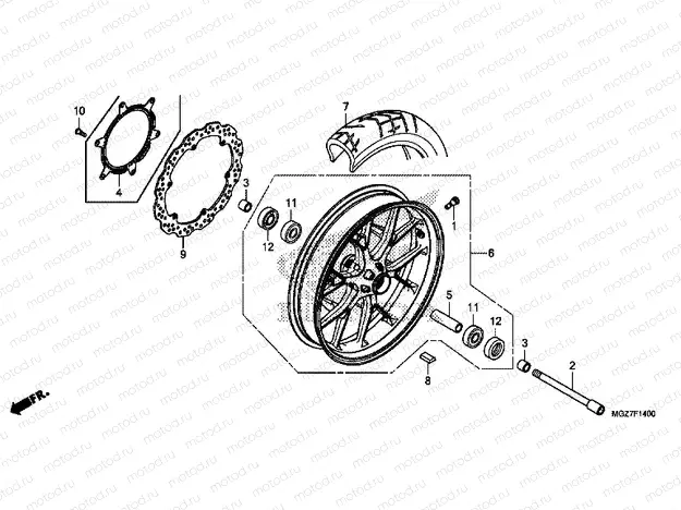 F-14 FRONT WHEEL