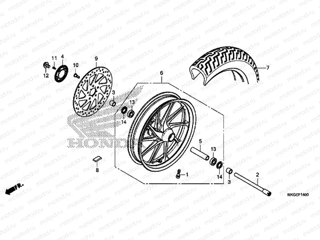 F-14 FRONT WHEEL