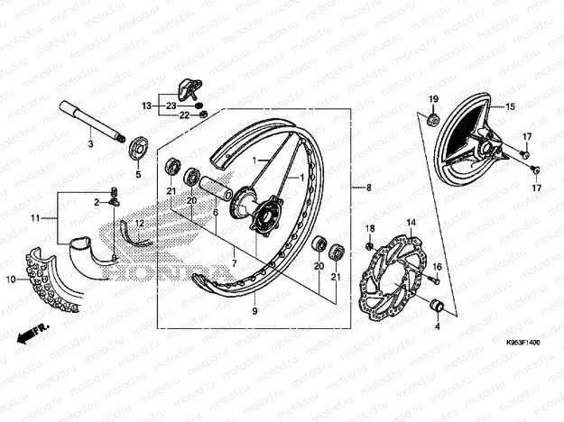 F-14 FRONT WHEEL