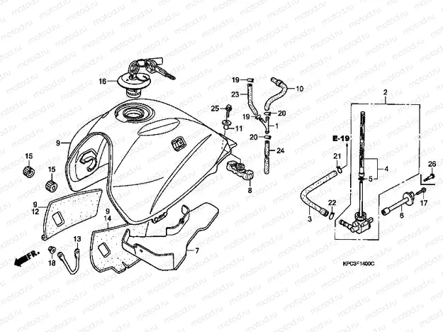 F-14 FUEL TANK (XL125V1 / 2/3/4/5/6)