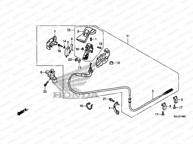 F-14 PARKING BRAKE BRAKE LEVER